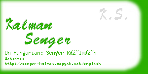 kalman senger business card